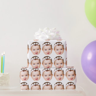 Papel De Presente Presente de Foto Personalizada Face Engraçada Nata