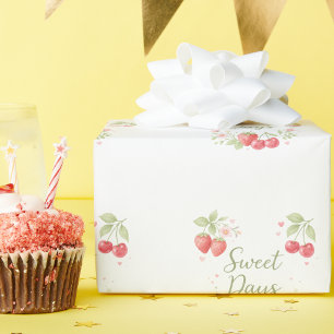 Papel De Presente Presente de Frutas Florais Dias Doces