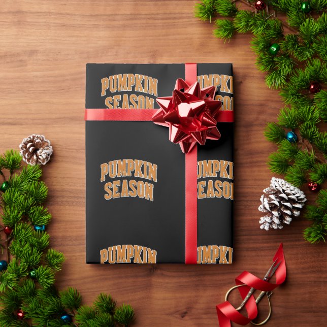 Papel De Presente Presente de Halloween da Temporada de Abóbora Retr (Presente de Natal)