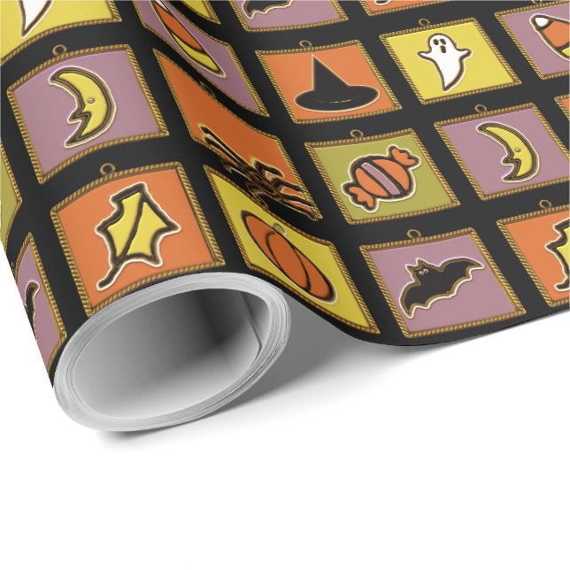 Papel De Presente Presente de Halloween e Decoração de Festa (Ponta do rolo)