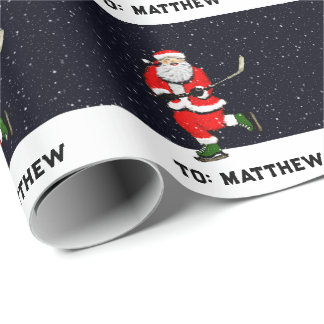 Papel De Presente Presente de Hockey Holiday