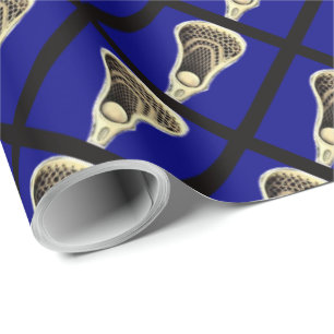 Papel De Presente Presente de Lacrosse Azul
