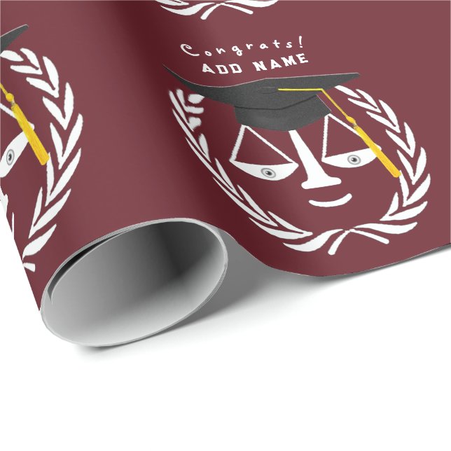 Papel De Presente Presente de Licenciação na Faculdade de Direito Cr (Ponta do rolo)