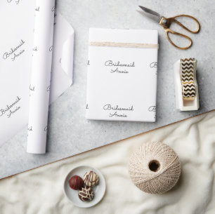 Papel De Presente presente de madrinha de casamento simples minimali