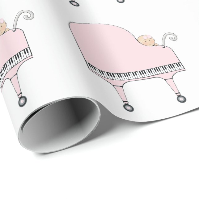Papel De Presente Presente de Menina Bebê (Ponta do rolo)