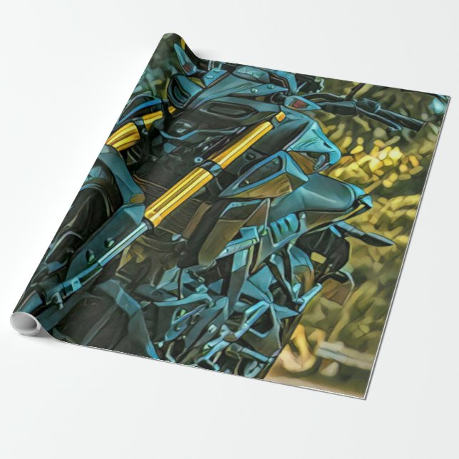 Papel De Presente Presente de moto (Desenrolado)