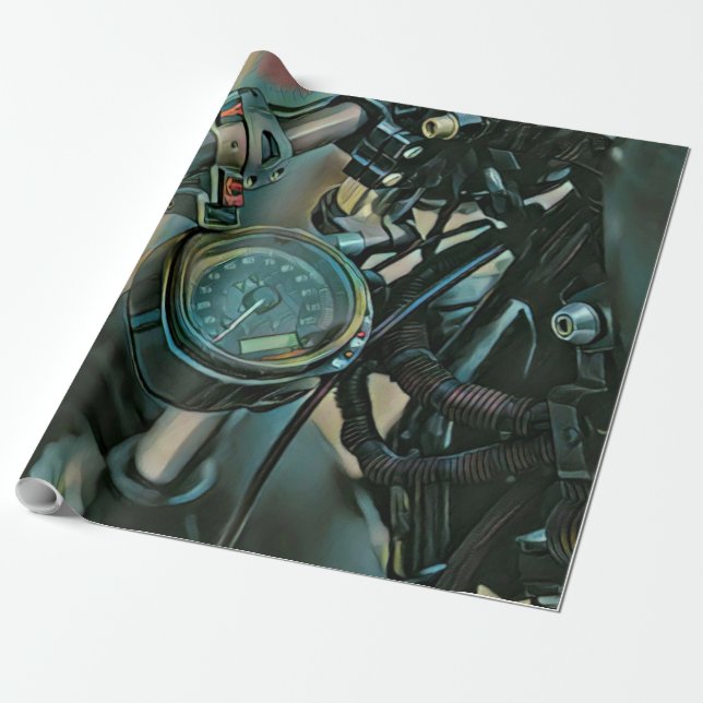 Papel De Presente Presente de motocicletas (Desenrolado)