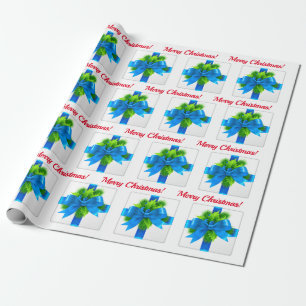 Papel De Presente Presente de Natal Azul