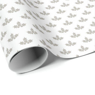 Papel De Presente Presente de Natal Cinza Vintage Inspirado no Retro
