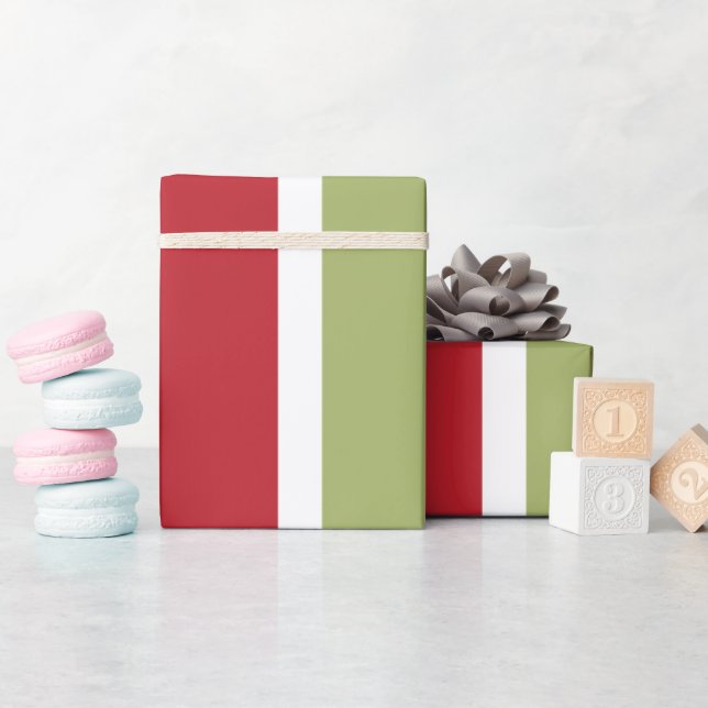 Papel De Presente Presente de Natal das Gretas Vermelhas e Verdes (Chá de bebê)