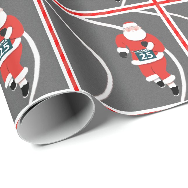 Papel De Presente Presente de Natal de Atletismo (Ponta do rolo)