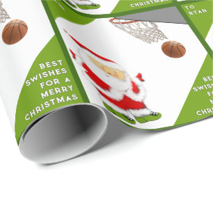 Papel De Presente Presente de Natal de Basquete Personalizado
