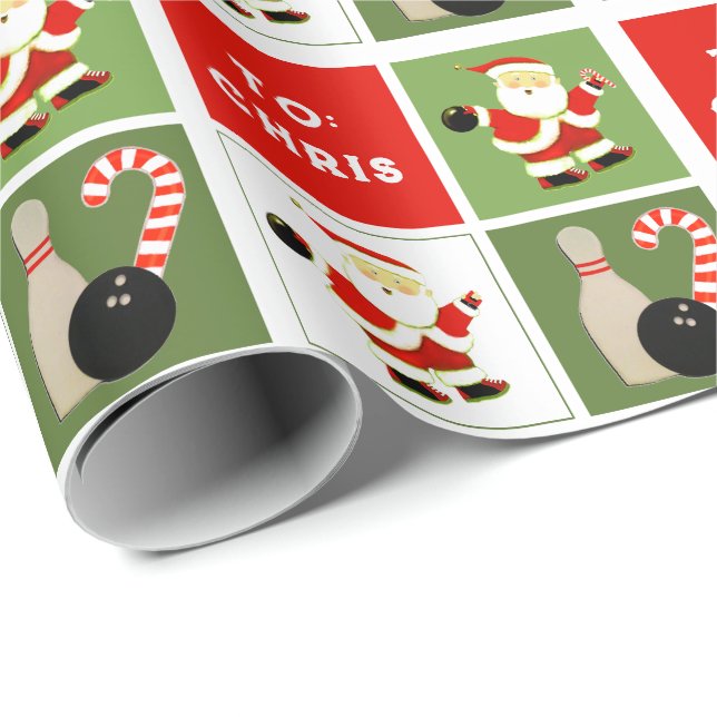 Papel De Presente Presente de Natal de Boliche (Ponta do rolo)