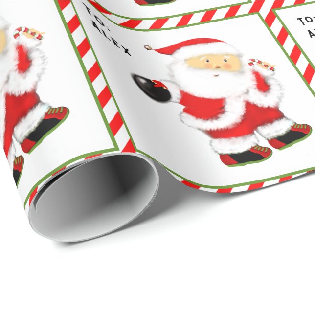 Papel De Presente Presente de Natal de Boliche (Ponta do rolo)