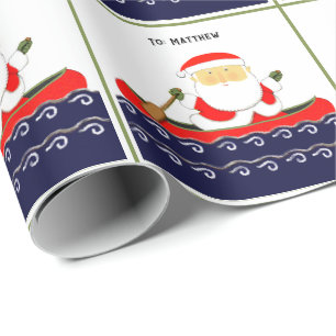 Papel De Presente Presente de Natal de Camping Kayaking