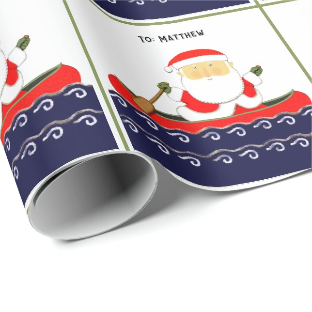 Papel De Presente Presente de Natal de Camping Kayaking (Ponta do rolo)