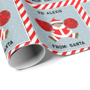 Papel De Presente Presente de Natal de Cheerleader criativo