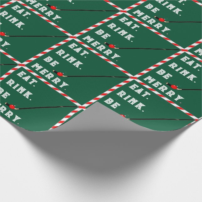 Papel De Presente Presente de Natal de Férias de Hóquei (Ponta)