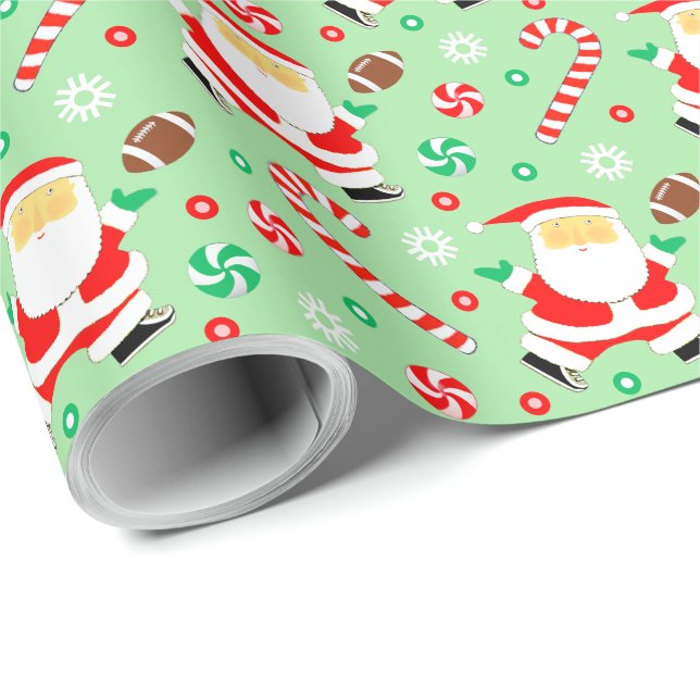 Papel De Presente Presente de Natal de Futebol (Ponta do rolo)