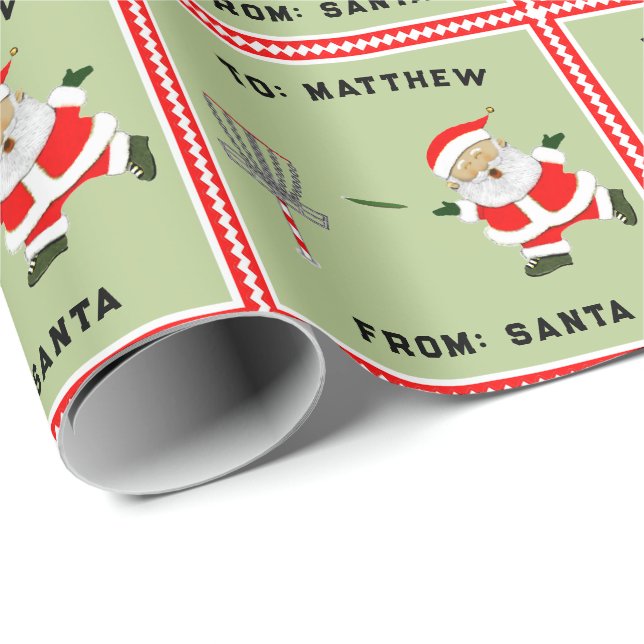 Papel De Presente Presente de Natal de Golf de Disco Personalizado (Ponta do rolo)