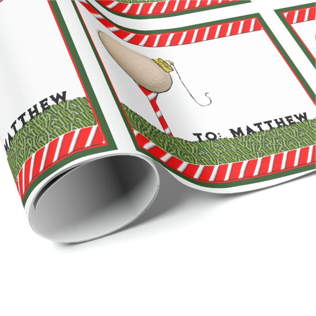 Papel De Presente Presente de Natal de Golfe (Ponta do rolo)