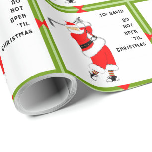 Papel De Presente Presente de Natal de Golfe Personalizado