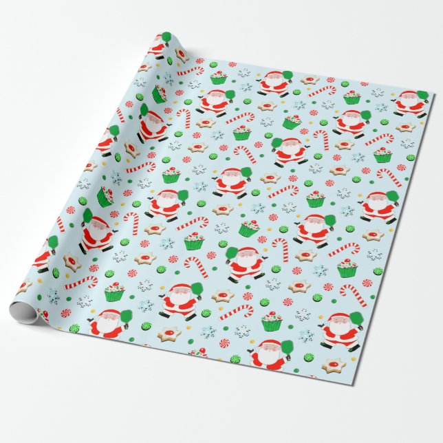 Papel De Presente Presente de Natal de Pickleball (Desenrolado)