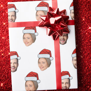 Papel De Presente Presente de Natal de Santa Hat Personalizado Face