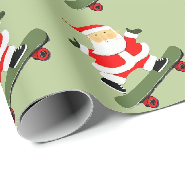 Papel De Presente Presente de Natal de Skate (Ponta do rolo)