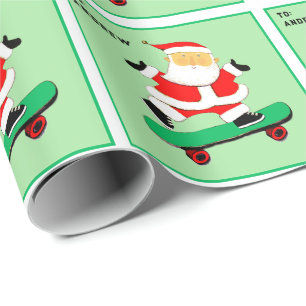 Papel De Presente Presente de Natal de Skateboard