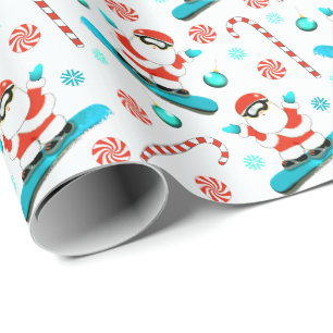 Papel De Presente Presente de Natal de Snowboarding Snowboarder Féri
