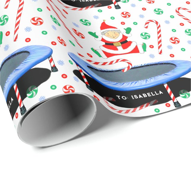 Papel De Presente Presente de Natal de Trampolim (Ponta do rolo)