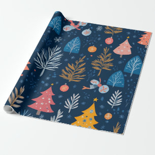 Papel De Presente Presente de Natal fofo de inverno