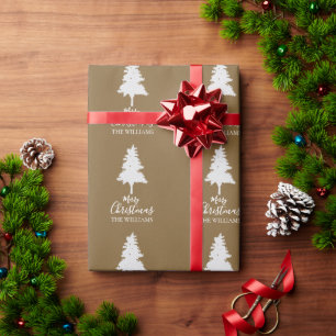 Papel De Presente Presente de Natal Kraft Marrom Personalizado com S