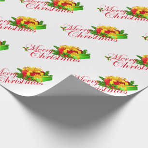 Papel De Presente Presente de Natal Moldado/Feliz Natal com presente