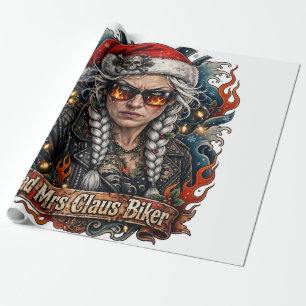 Papel De Presente Presente de Natal para a Vovó Motoqueira, Sra. Cla