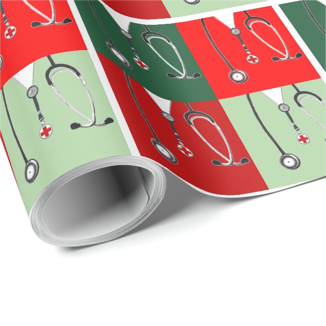 Papel De Presente Presente de Natal para Médico (Ponta do rolo)