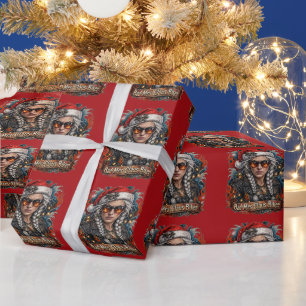 Papel De Presente Presente de Natal para Vovó Motoqueira, Sra. Claus