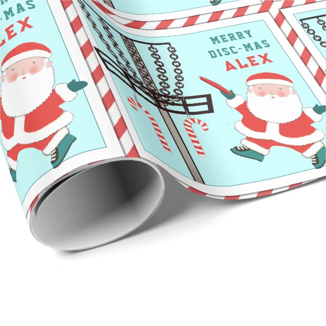 Papel De Presente Presente de Natal Personalizado de Golfe de Disco (Ponta do rolo)