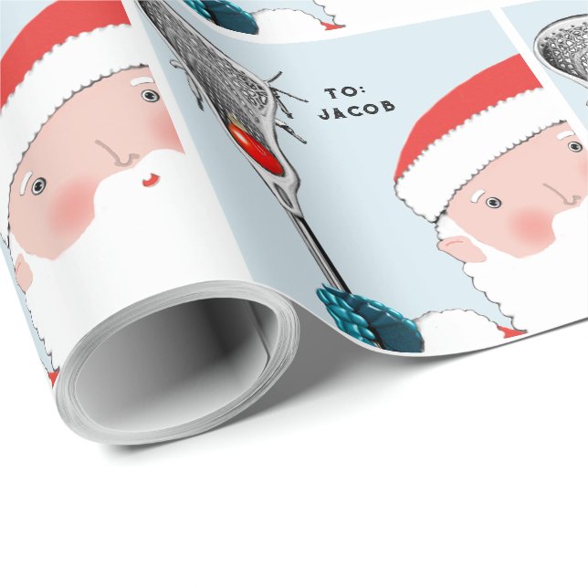 Papel De Presente Presente de Natal Personalizado de Lacrosse (Ponta do rolo)