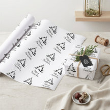 Presente de Natal Preto e Branco Minimalista
