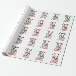 Papel De Presente Presente de Natal Relaxando Com Meus Snowmies
