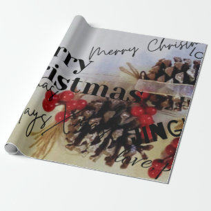 Papel De Presente Presente de Natal Rustic Felry