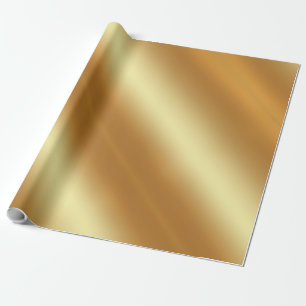Papel De Presente Presente de Natal Simples e Dourado Faux