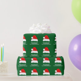 Papel De Presente Presente de Natal Verde do Papai Noel