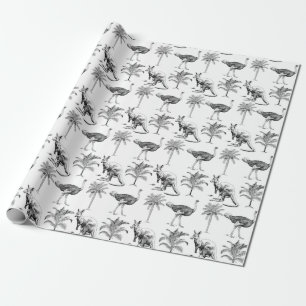 Papel De Presente Presente de Padrão de Canguru Emu Palma de Toile A
