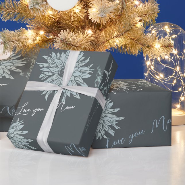 Papel De Presente Presente de Tipografia de aspas personalizadas (Feriados)