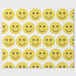 Papel De Presente Presente de Verão Amarelo Sorrisos Feliz Aniversár