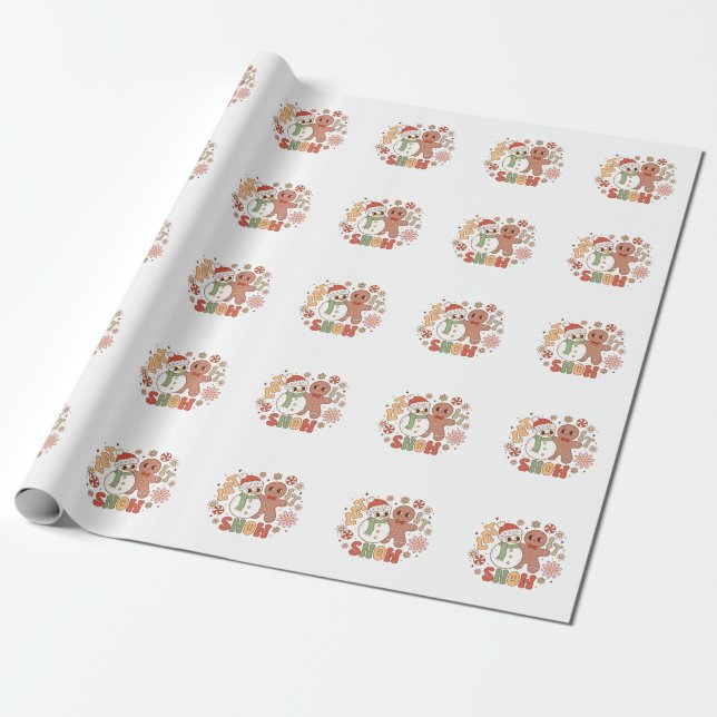 Papel De Presente Presente de Xmas que deixe nevar (Desenrolado)