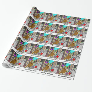 Papel De Presente Presente Divertido Cartoon Rick Londres Abraçador